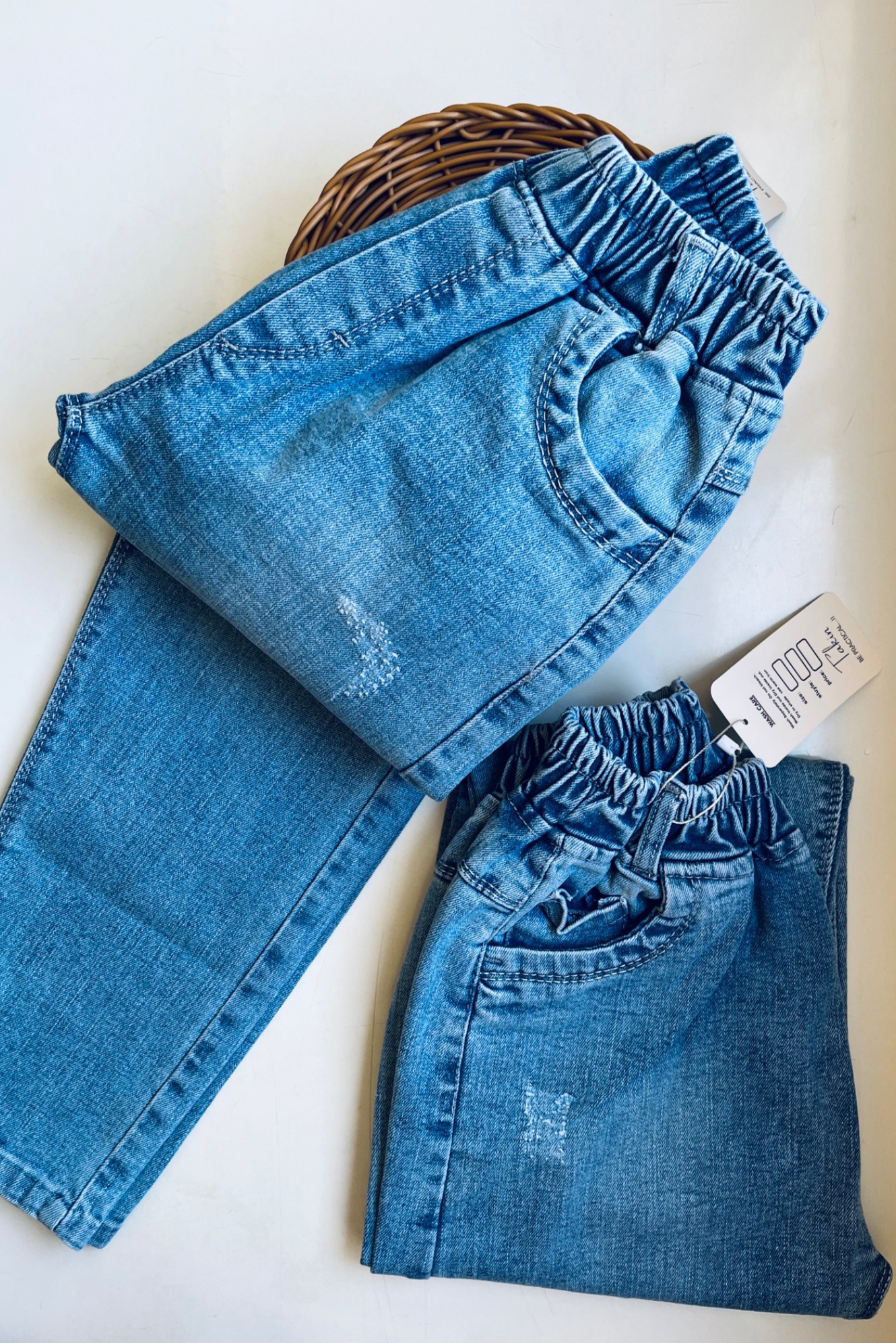 شلوار جین مام استایل بچگانه