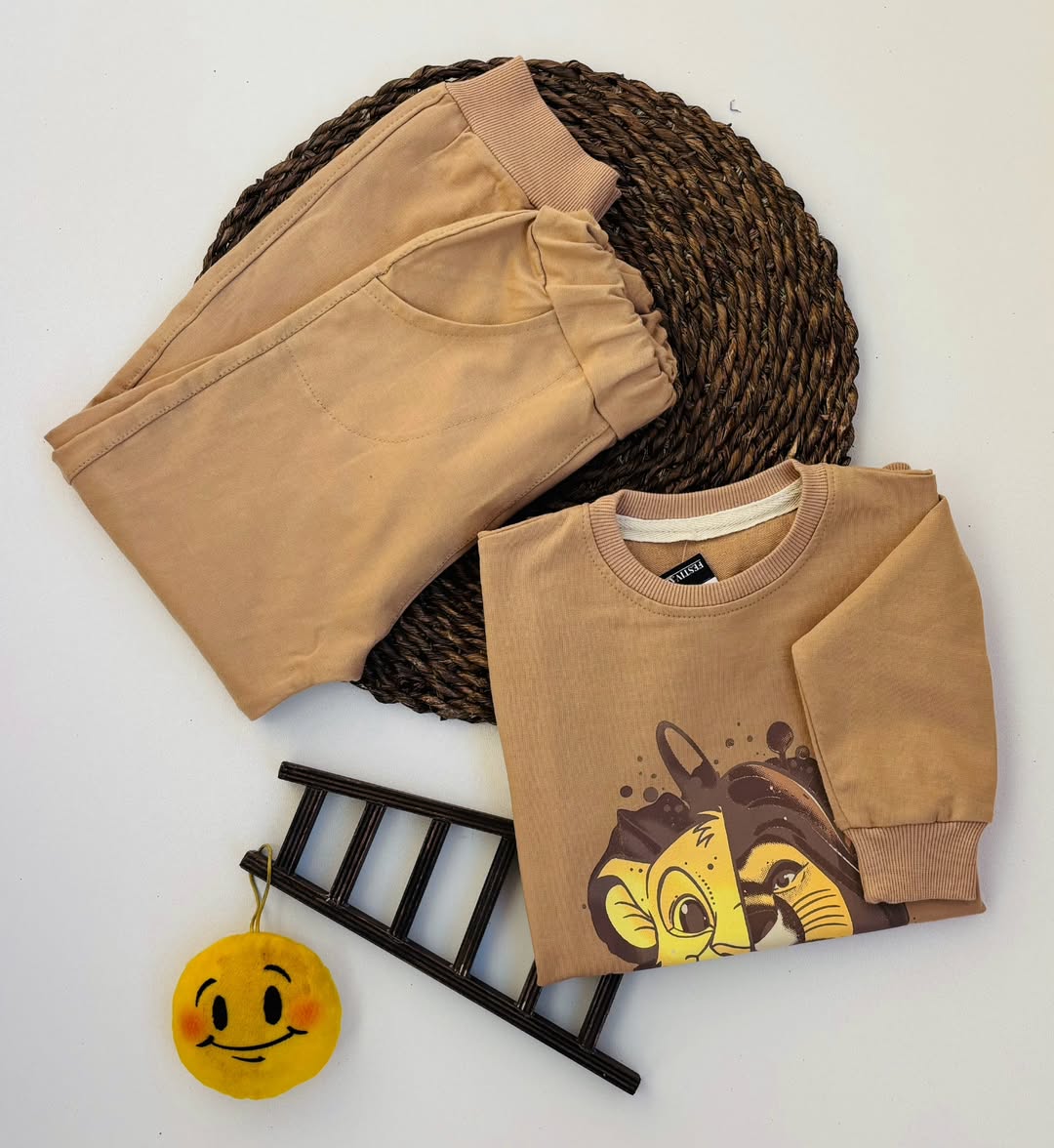 دو تیکه  بلوز و شلوار بچگانه پاییزی شیرشاه  سایز ۳ تا ۷ سال